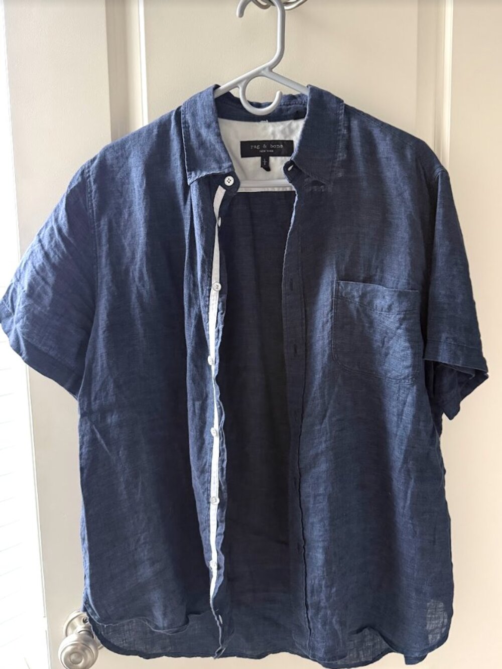 Rag & Bone Blue Linen Shirt